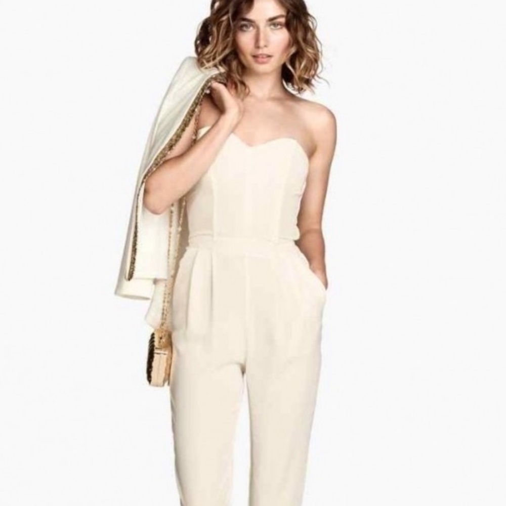 H & M Strapless Jumpsuit (includes straps)